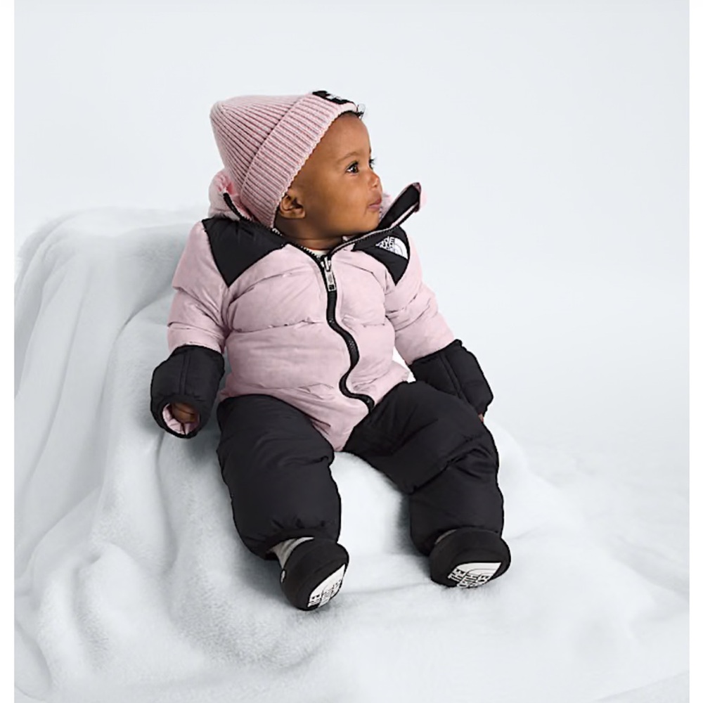 The North Face baby one-piece down puffer